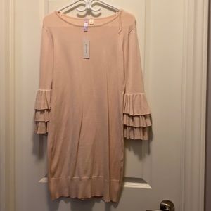 NWT Francesca’s Bell Sleeve Sweater Dress